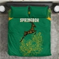 thumbnail image 2 of Ensemble de Literie South Africa Springboks avec Design Tribal Antilope et Floral, 2 of 7