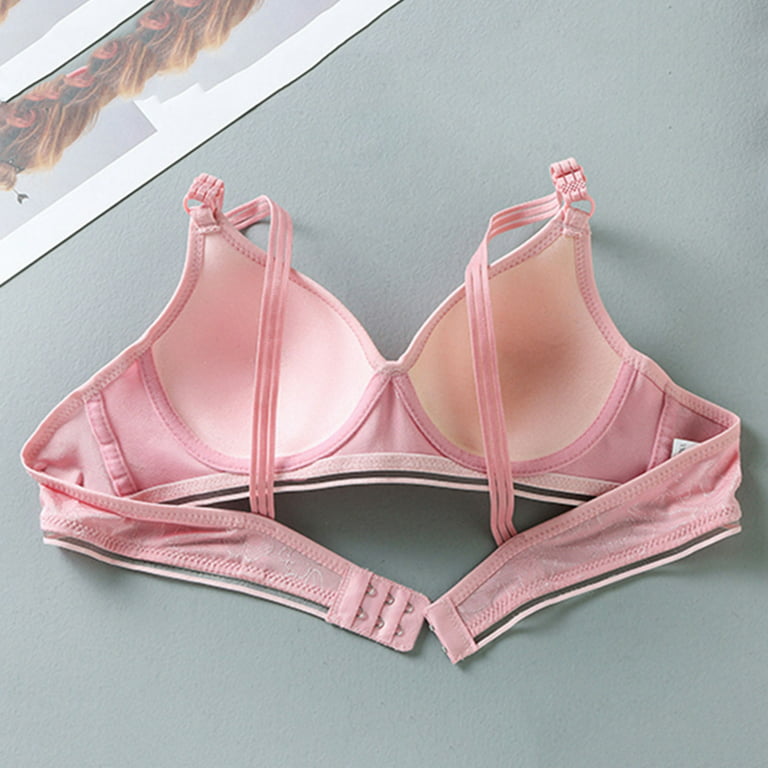 YWDJ Everyday Bras for Women for Small Breast Everyday Lightly Soild Wire  Free Underwear One Piece Small Cup Underwear Nursing Bras for Breastfeeding  High Impact Bras Sports Bras for Women Pink S 