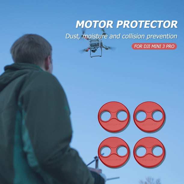 4 protectores de motor impermeables para tapa de motor para DJI Mini 3 Pro (rojo).