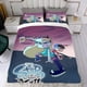 thumbnail image 4 of Star vs. las Fuerzas del Mal Conjunto de sábanas temático, trío de piezas, cómodo y amigable con la piel, diseño único, regalo de decoración para el hogar para familiares, amigos y fans,173cm *218cm, 4 of 6