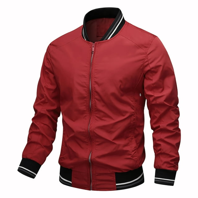 LOVZFMLL Jackets for Men's Windproof Outdoor Breathable Hardshell Long Sleeved Casual Solid Coat Jacket