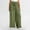 Army Green, variant on Palazzo Ladies Pants Wide-Leg High Rise Business Casual Slacks Ruffle Hem Drawstring Outfits Womens Joggers L