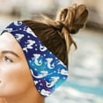 thumbnail image 5 of WIRESTER Adjustable Swimming Headbands Ear Bands Waterproof Protection, Neoprene Ear Band For Kids Adults (Medium)- Blue Sea Mermaid Pattern, 5 of 6