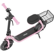 Hiboy Electric Scooter for Kids Ages 4 - 8, 3 - Speed Adjustable, 9.3 MPH & 5 Mile Range, Neon LED Lights Electric Scooter with Seat Pink