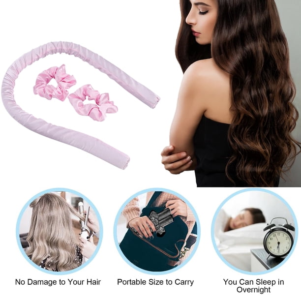 Rizador de espuma Jadeshay Rizador de cabello sin calor rosa
