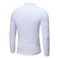 thumbnail image 4 of JULMCOMO Turtle Neck Shirt Men Longsleeve Fall Knitted Cotton Mock Pullover Shirt Basic Designed Lightweight Slim Fit Casual Sweaters White XL, 4 of 4