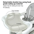 thumbnail image 4 of Costway 3 in 1 Baby High Chair w/ Adjustable Seat Back and Removable Trays Grey, 4 of 8