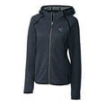 thumbnail image 2 of Women's Cutter & Buck  Heather Navy Binghamton Rumble Ponies Mainsail Sweater Knit Raglan Full-Zip Hoodie, 2 of 3