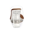 thumbnail image 2 of BLISSFUL STEP Women's Sandals Block Heels Clear Platform Slides Sandals, 2 of 8