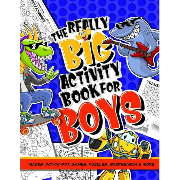 Activity Book For Boys Mazes Dot To Dot Games Puzzles Word Search And More Puzzle Book