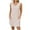 Beige, variant on Summer Sun Dresses for Womens 2026 Plus Size Fashion Solid Color Pocket Fashion Large Size Sleeveless V-Neck Dress
