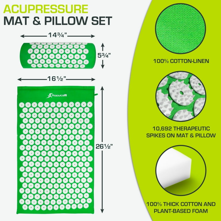Aazon.co: UNERA Acupressure At And Pillow Set,Natural Preiu Linen & Coconut Fiber Filling