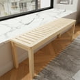 thumbnail image 3 of Modern Solid Wood Bedroom Bench, 52" - Comfortable & Practical Space Efficient, 3 of 6