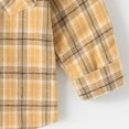 thumbnail image 4 of Fesfesfes Girls Plaid Shirt Long Sleeve Top with Double Pockets Loose Tunic Blouse for Fall Winter Casual Wear Comfortable Soft Breathable Fabric for Kids Toddler Children(Yellow#1,7-8 Years), 4 of 4