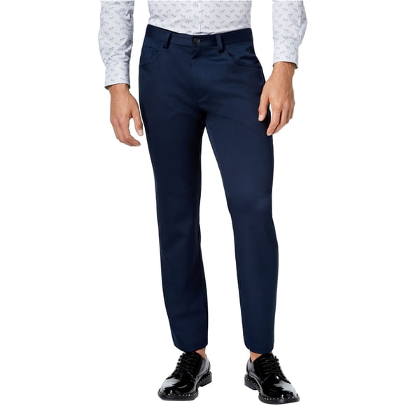 INC Pantalones casuales brillantes para hombre, azul, 33W x 30L
