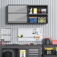 thumbnail image 2 of 2 Door Metal Wall Cabinet, Garage Wall Cabinet with Up-Flip Door, 25.6" H Wall Mounted Metal Storage Cabinet for Garage,Basement,Ware House Assembly Required, 2 of 17