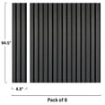 thumbnail image 6 of Concord 3D Wall Panels | Acoustic Wall Panels | Wood Wall Panels - Charcoal | 94.5” x 5” Each | Wall Soundproof Panels | Interior Sound Absorption - COA1420 (Pack of 6) 19.7 sqft., 6 of 10