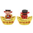thumbnail image 4 of Wealth God Ornament, Solar Panel Statue Vivid Appearance Plastic  For Festival Gift Giving 680 Model,683 Model, 4 of 8
