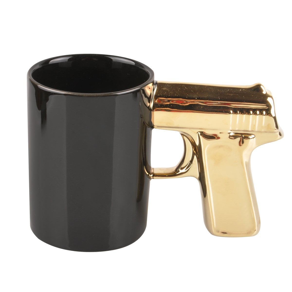 Novelty Gift Gun Handle Mug Coffee Tea Cup, for lover or friend, Black