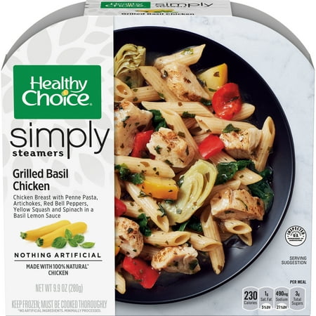 Healthy Choice Simple Steamers Grilled Basil Chicken, 9.9 oz, Pack of (Best Cheap Healthy Meals)