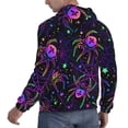 thumbnail image 6 of Uemuo Multi-colored Spiders Pattern Men's Hoodie - Casual Pullover Hoodie with Kangaroo Pocket, Stylish Hooded Sweatshirt for Everyday Wear-X-Large, 6 of 7