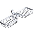 thumbnail image 3 of Naiovety Jabonera de baño doble portátil, sin perforaciones de aluminio, sin taladro, soporte para estante montado en la pared, caja de jabón Juegos de accesorios de baño, 3 of 6