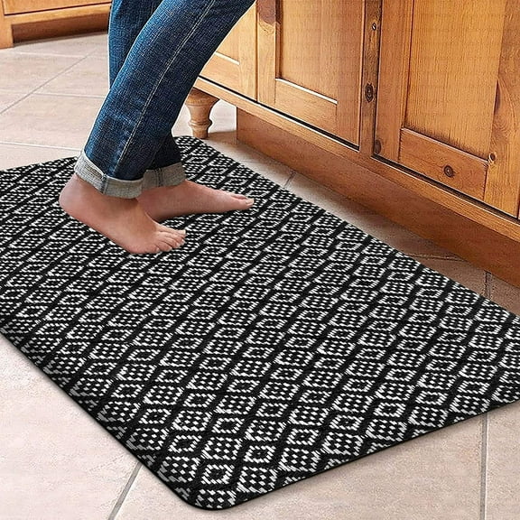100% Cotton Hand Woven Doormat/Bathroom/Kitchen Mat 18" x 30" With Foam Backing