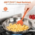 thumbnail image 4 of 600ºF Heat Resistat Silicone Spoons: U-Taste Flexible Baking Spoon Spatula & Cooking Scoop Spoonula, Seamless Soft Kitchen Utensils for Serving, Scraping, Scooping in Non-Stick Cookware (Orange）, 4 of 10