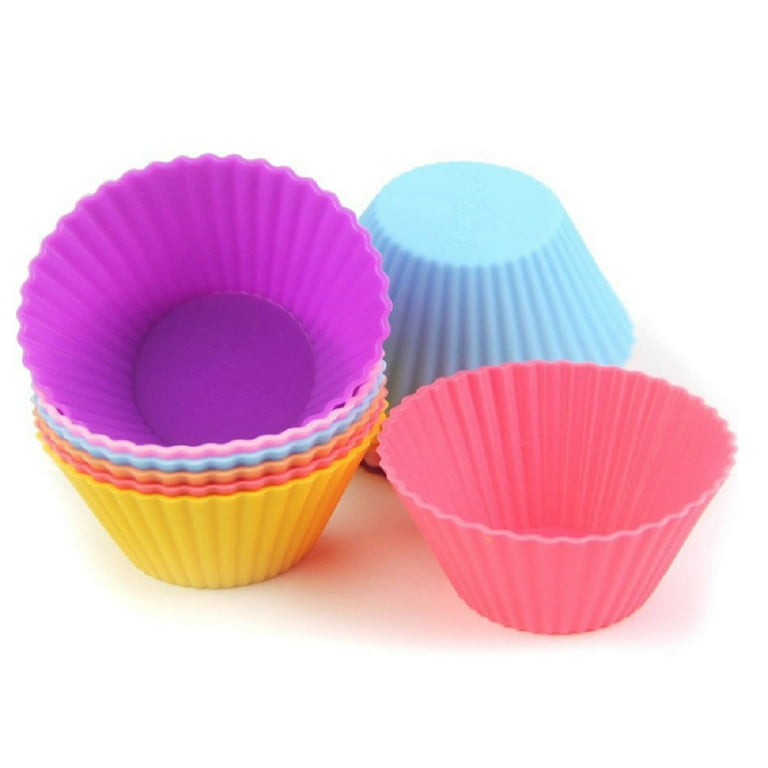 12 Standard Muffin PALE PINK Silicone Bakeware Mould Heavy Duty