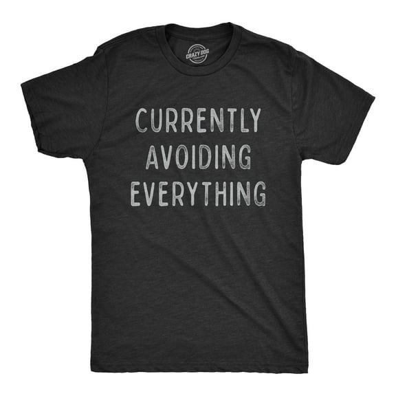 Mens Currently Avoiding Everything T Shirt Funny Sarcastic Introverted Tee Graphic Tees