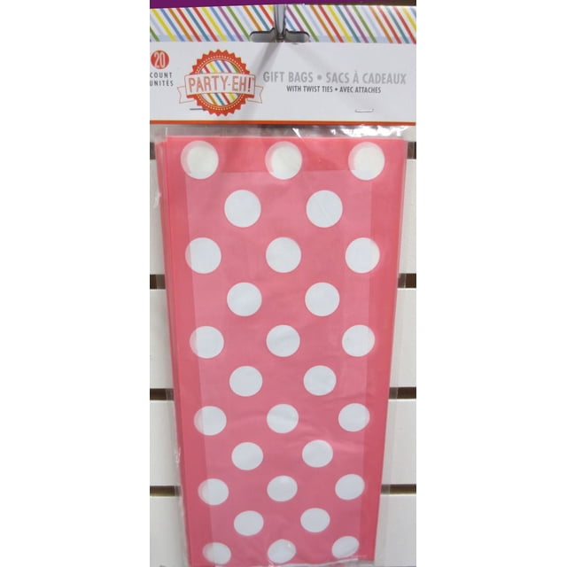 20 Rainbow Ribbon Gift Bags
