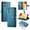 Blue, variant on For iPhone 16 Pro Max 6.9-inch Wallet Case for Women Men Multi-Card Slots Zipper Pocket Lanyard Strap Wristlet Leather Phone Case,Black,For iPhone 16 Pro Max