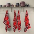 thumbnail image 5 of GZHJMY Red Plaid Kitchen Dish Towel 1 Pack, Soft Absorbent Dishcloths Reusable Hand Towel Washable Tea Towels for Home Kitchen Bar Table Decor, 28 x 18 Inch Washcloths Decorative Towels, 5 of 7