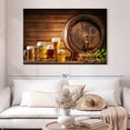 thumbnail image 2 of Elephant Stock Beer Barrel Wall Art - Horizontal Canvas Wall Art - Living Room Wall Decor - Food And Drink Canvas - Brown And Orange Decor - 51" x 34", 2 of 8