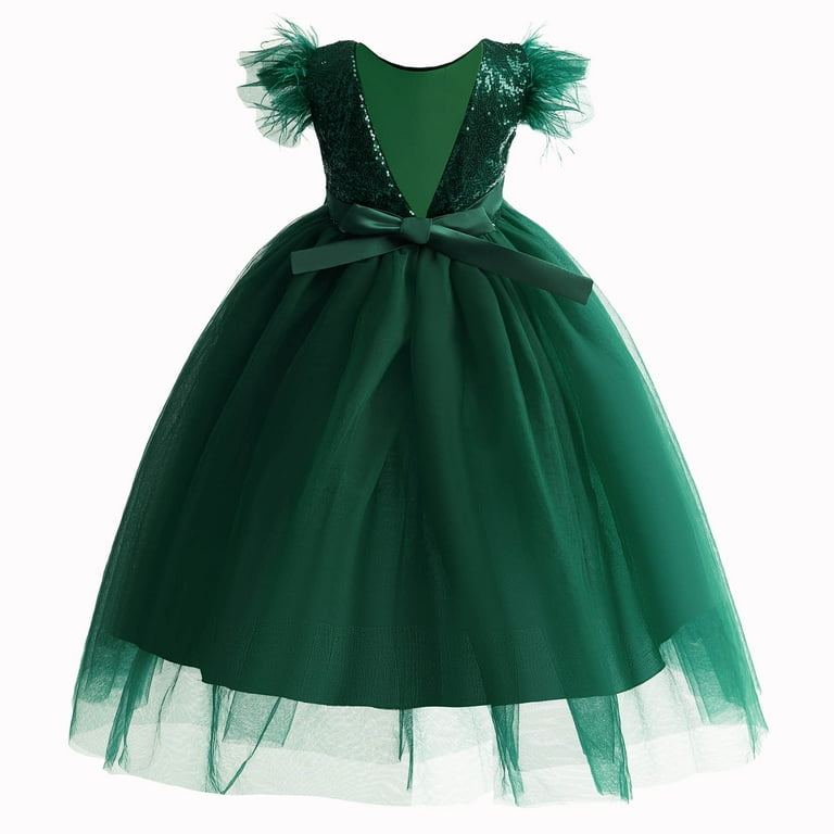 sachin and babi light blue dress Diufon 3-12years Kids Girls Puffy Dress Lace Mesh Bowknot Birthday Princess  Dresses Child Girl Romper Skirt (5-6 Years, Green)