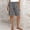 Dark Gray women elastic waist bermuda shorts a1, variant on Women Casual Elastic Waist Bermuda Shorts Solid Loose Flowy Summer Beach Vacation Short Pants, Gray M
