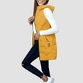 thumbnail image 2 of larppty Womens Puffer Vest Ladies Sleeveless Zip Up Outerwear Warm Puffer Lightweight Winter Jackets Coats 2025 (Yellow, XXL/XL), 2 of 4