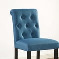 thumbnail image 4 of Leviton Solid Wood Tufted Asons Counter Height Dining Chair in Blue, Set of 2, 4 of 7