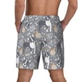 thumbnail image 4 of Uemuo Cute Dog And Flowers Pattern Mens Swim Trunks Quick Dry Board Shorts with Mesh Lining, Stretch Beach Shorts Quick Dry No-Chafing Board Shorts-XX-Large, 4 of 9