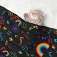thumbnail image 2 of Naloa Cartoon Pride Lgbt Dog Blanket, 3 Sizes Cat Blanket for Indoor Cats Large Medium Small Dog Gifts-Small, 2 of 8