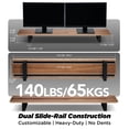 thumbnail image 5 of ULTRARM Moodular Wooden Monitor Stand 45.6” (116cm) Large Desk Organizer with Metal Slide Rails for Drawer, Tray, Laptop, Tablet, Phone & Headphones Customizable Riser for Organized Workspace Walnut, 5 of 6