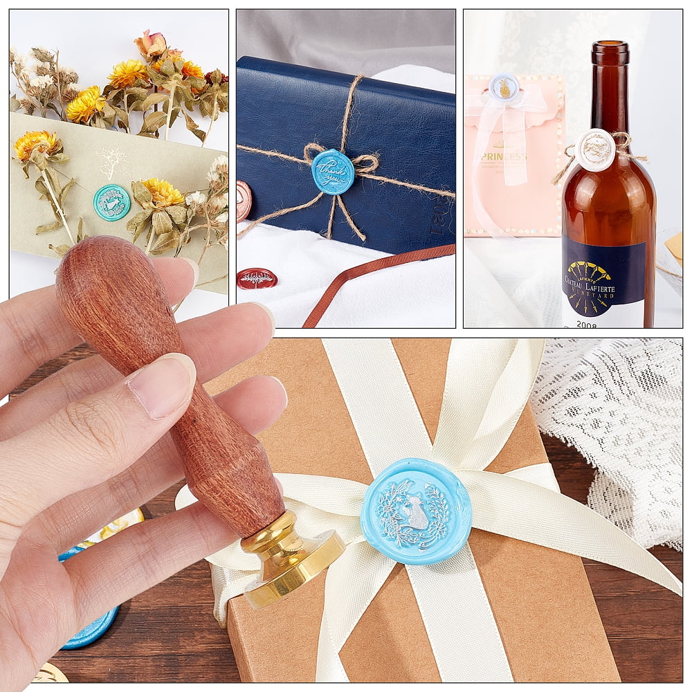Wax Seal Kit 300PCS Wax Seal Beads 10 Colours with Wax Melting Kit Moon Wax Seal Stamp Candles Marking Pens for Invitation Cards Gift Decoration