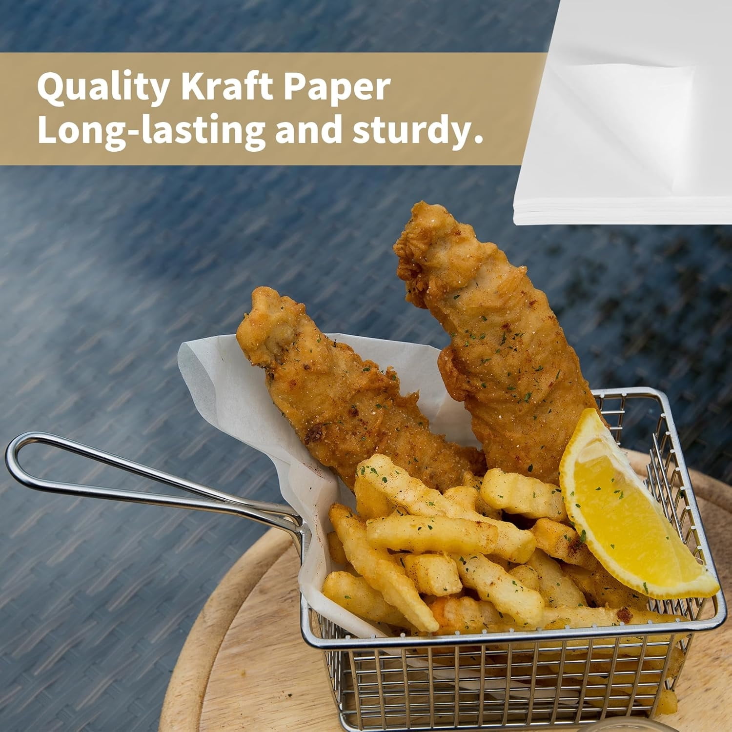 Topboutique 100 Pcs Butcher Paper White Parchment Paper Deli Paper Sheet Disposable Burger Wraps Paper Burger Wrapping Paper Grease Deep Fryer Cooking Oil-absorbing Paper for Kitchen,25*35cm/10*14in