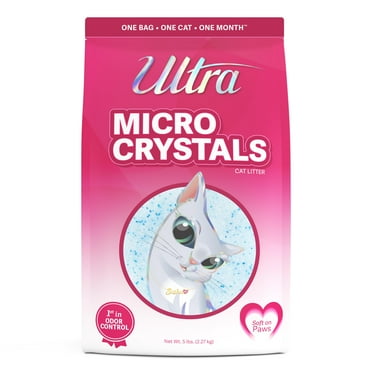 Ultra Micro Crystals Cat Litter - 99.9% Dust Free, Soft on Paws, Fragrance Free - 5 Lbs. C9