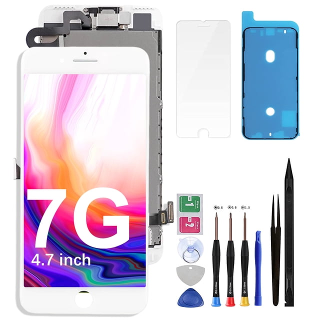 Screen Replacement for iPhone 7 -Lcd Replacement Kit & Digitizer Display Full Aassembly for iPhone 7 4.7 Inch Model A1660 A1778 A1779 with Repair Tools(White)