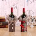 thumbnail image 2 of Cubierta de botella de vino de Navidad Suéter de punto Vestido de botella de vino Muñeco de nieve de Santa Cubierta de botella de vino para decoraciones navideñas Suéter de Navidad Decoraciones de fie kaili Sencillez, 2 of 4