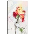 thumbnail image 2 of Beautiful Rose Illustration Drawing - Floral Canvas Art Print, 2 of 4