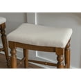 thumbnail image 5 of Linon Marino Backless Wood Counter Stool, 25" Seat Height, Walnut Finish with Ivory Fabric, 5 of 7