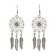 thumbnail image 1 of Pendientes de turquesa azul para mujer, joyería vintage bohemia occidental, pendientes colgantes de plumas de atrapasueños de indios nativos americanos, 1 of 5