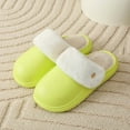 thumbnail image 2 of Wdhugt Green Cotton Plush Slippers For Unisex Indoor Use Us Size 8 Featuring Soft Upper And Comfortable Non-Slip Sole Design, 2 of 3